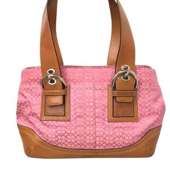 Vintage Coach #F10927 Signature Soho Purse PINK RARE